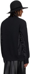 sacai Black Paneled Sweatshirt