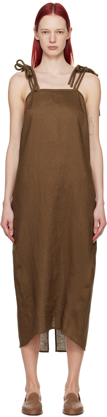 Max Mara Leisure Brown Senna Midi Dress