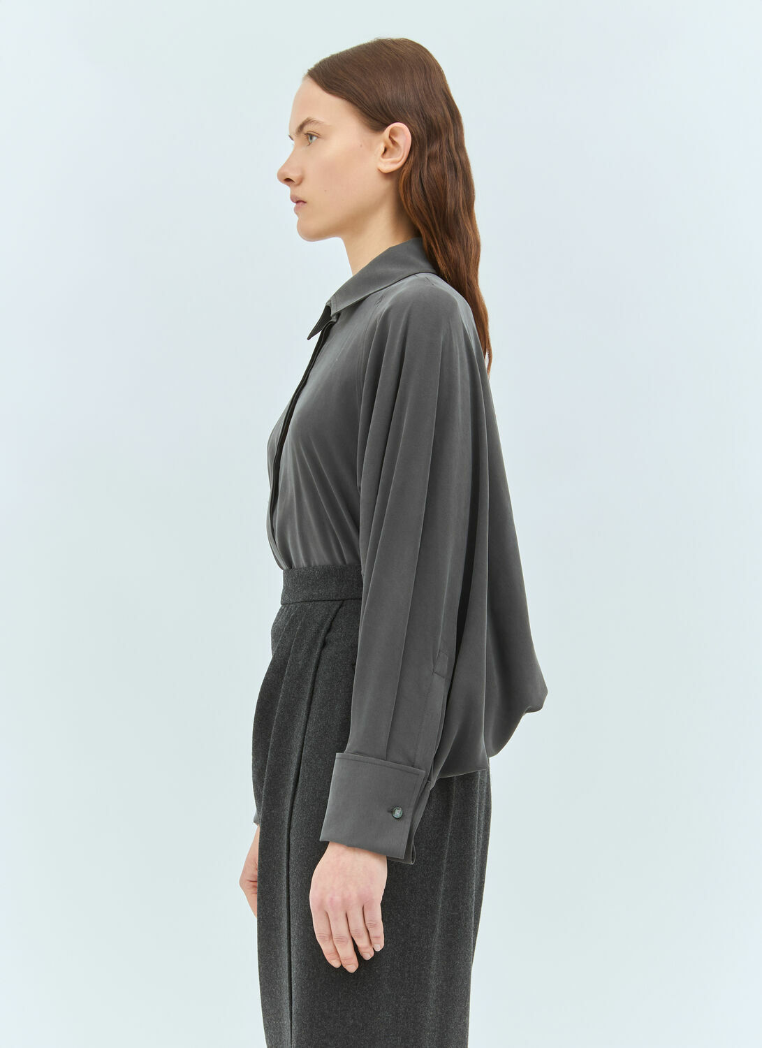 Max Mara Silk Bodysuit Shirt