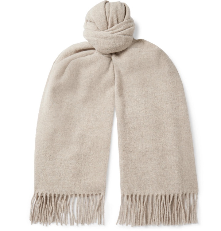 Photo: Acne Studios - Canada Fringed Mélange Wool Scarf - Neutrals