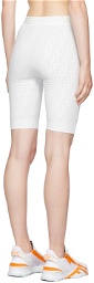 Fendi White 'Forever Fendi' Biker Shorts