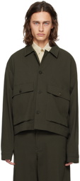 LE17SEPTEMBRE Green Flap Pocket Jacket