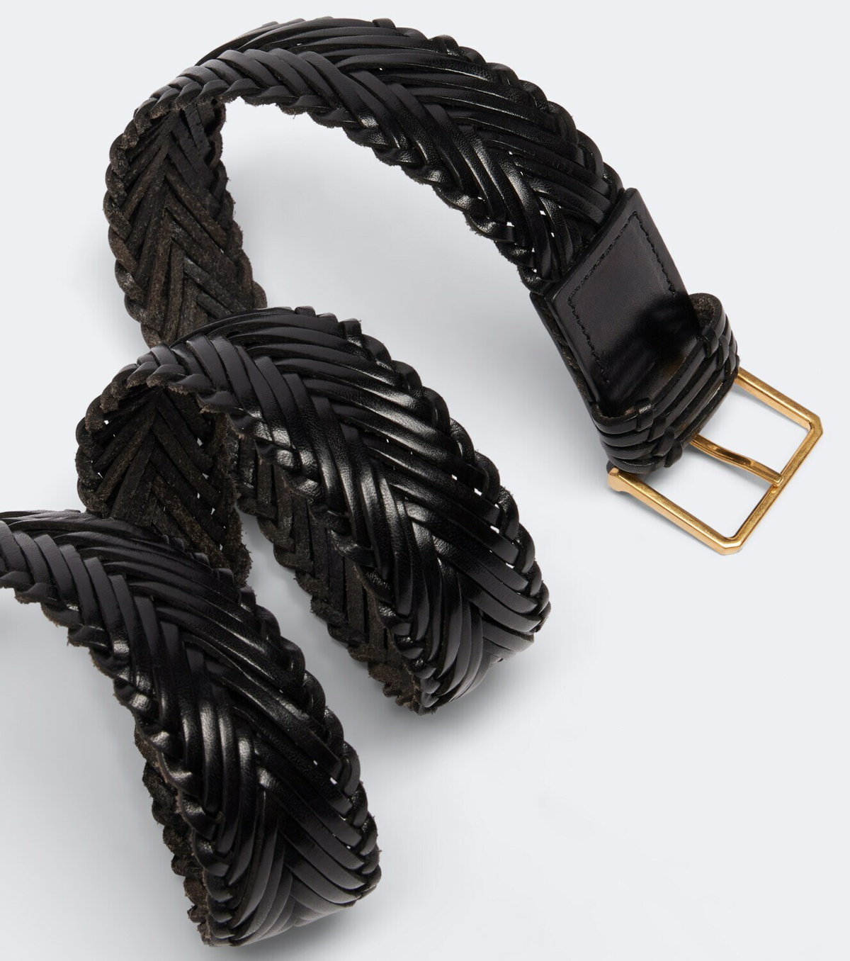 The Row Braided leather belt
