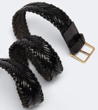 The Row Braided leather belt