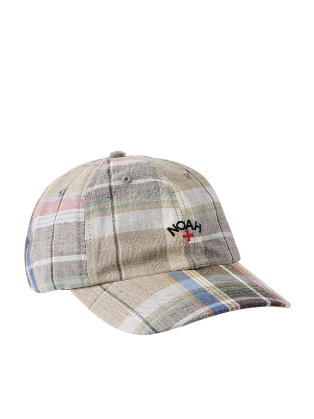 Photo: Noah - Logo-Embroidered Checked Wool and Linen-Blend Cap