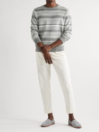 Peter Millar - Keys Striped Linen and Merino Wool-Blend Sweater - Gray