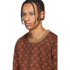 Gucci Brown and Orange GG Logo Sweater