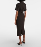 Brunello Cucinelli Gathered jersey midi dress