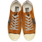 Golden Goose Orange Suede V-Star Dip Sneakers