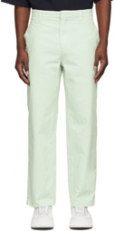 Jil Sander Green Cotton Trousers