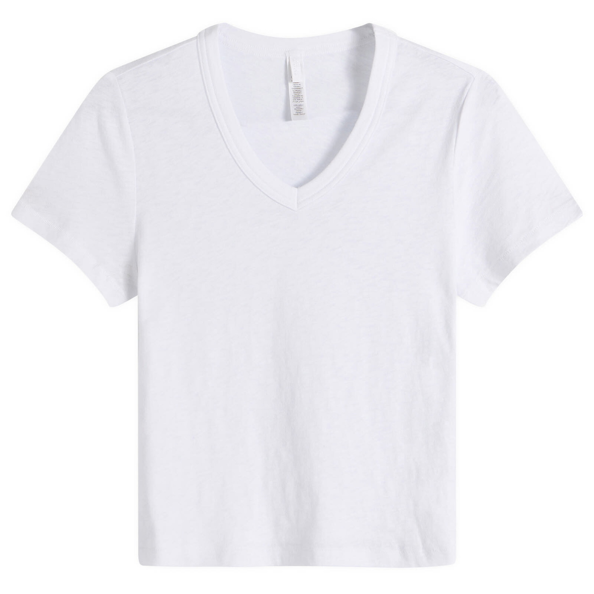 SKIMS Women's Worn In Jersey Baby V Neck T-Shirt in Snow