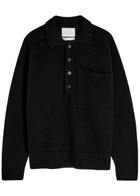 Citizens OF Humanity Agatha Wool and Cashmere-blend Polo Jumper Black