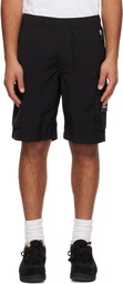 AAPE by A Bathing Ape Black 'AAPENOW' Moonface Logo Cargo Shorts
