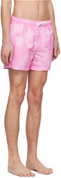 Hugo Pink Printed Swim Shorts