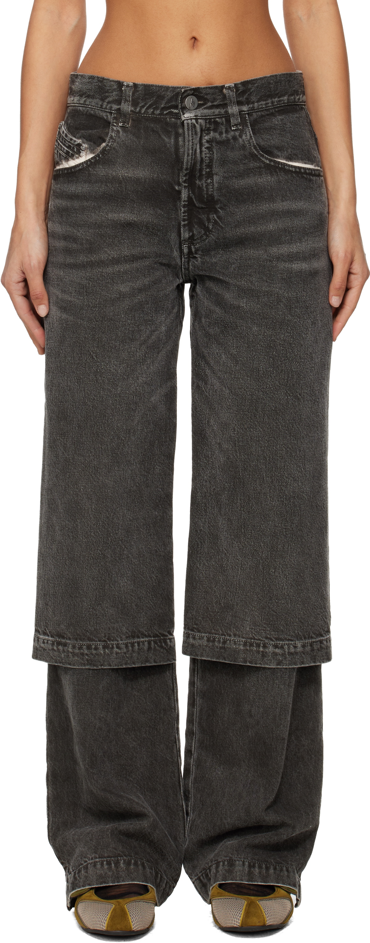 The Attico Black Long Jeans