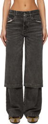 The Attico Black Long Jeans