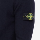 Stone Island Men's Stretch Wool Roll Neck Knit in Navy