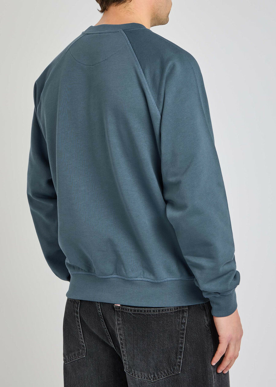 Vivienne Westwood Orb-embroidered Cotton Sweatshirt Denim