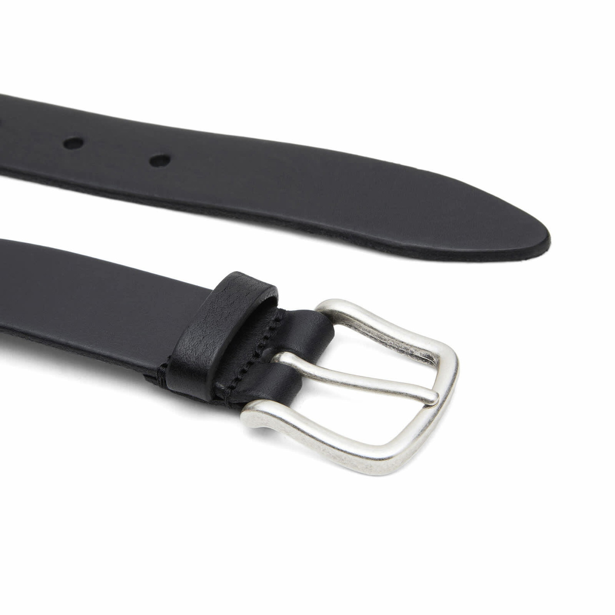 Anderson's Men's Andersons Narrow Stud Trimmed Leather Belt in Black