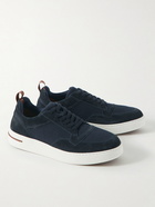 Loro Piana - Newport Walk Suede and Mesh Sneakers - Blue