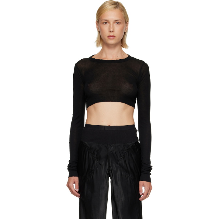 Photo: Rick Owens Black Tower LS Crop T-shirt