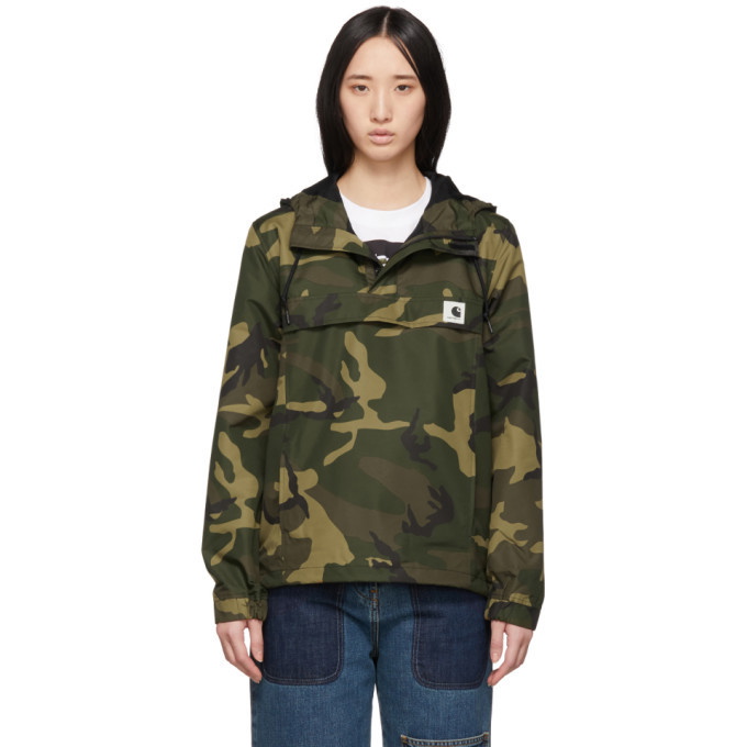 Carhartt Work In Green and Brown Camo Nimbus Pullover Jacket Carhartt WIP