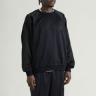 Needles Men's Poly Smooth Crew Neck Sweatshirt in Navy
