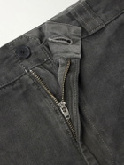 Enfants Riches Déprimés - Straight-Leg Distressed Cotton and Linen-Blend Twill Shorts - Gray