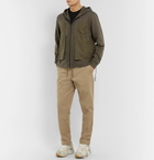 Craig Green - Poplin-Panelled Cotton-Blend Jersey Zip-Up Hoodie - Men - Green
