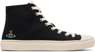 Vivienne Westwood Black High Top Plimsoll Sneakers