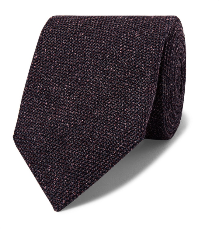 Photo: Kingsman - Drake's 8cm Silk and Wool-Blend Tie - Brown