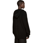 Ann Demeulemeester Black Wool Lomo Hoodie