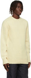 Jil Sander Yellow Wool Ribbed Sweater