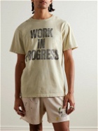 Gallery Dept. - Work In Progress Distressed Printed Cotton-Jersey T-Shirt - Neutrals