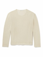 Our Legacy - Double Lock Stretch-Cotton Mesh Sweater - Neutrals