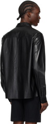 Nanushka Black Duco Vegan Leather Shirt