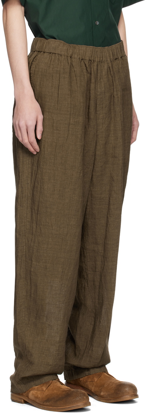 YLÈVE Brown Drawstring Trousers