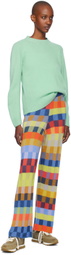 The Elder Statesman Green Malibu Crew Sweater