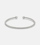 David Yurman Micro Cable Flex® sterling silver and 14kt gold cuff bracelet with pearls