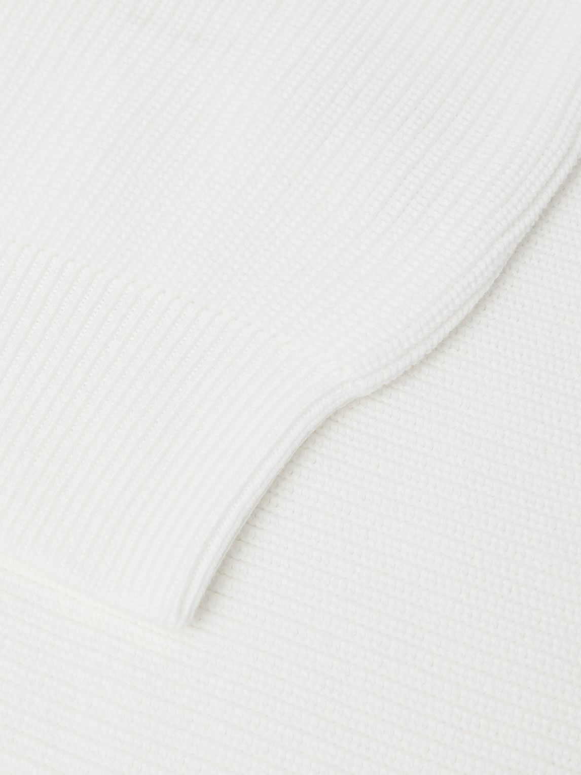Anderson & Sheppard - Ribbed Cotton Sweater - White
