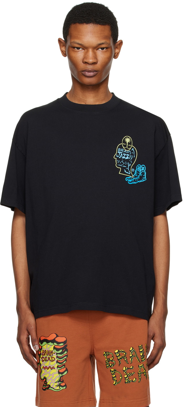 BRAIN DEAD　BRAIN JAZZ T-SHIRT SIZE M Shop Brain Dead Brain Jazz T-Shirt Black at itk online store