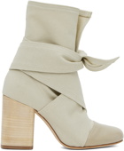 LEMAIRE Taupe Wrapped 90 Boots