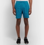 Lululemon - Channel Cross Slim-Fit Mid-Length Mélange Swim Shorts - Blue