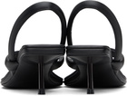 St. Agni Black Thong Heeled Sandals