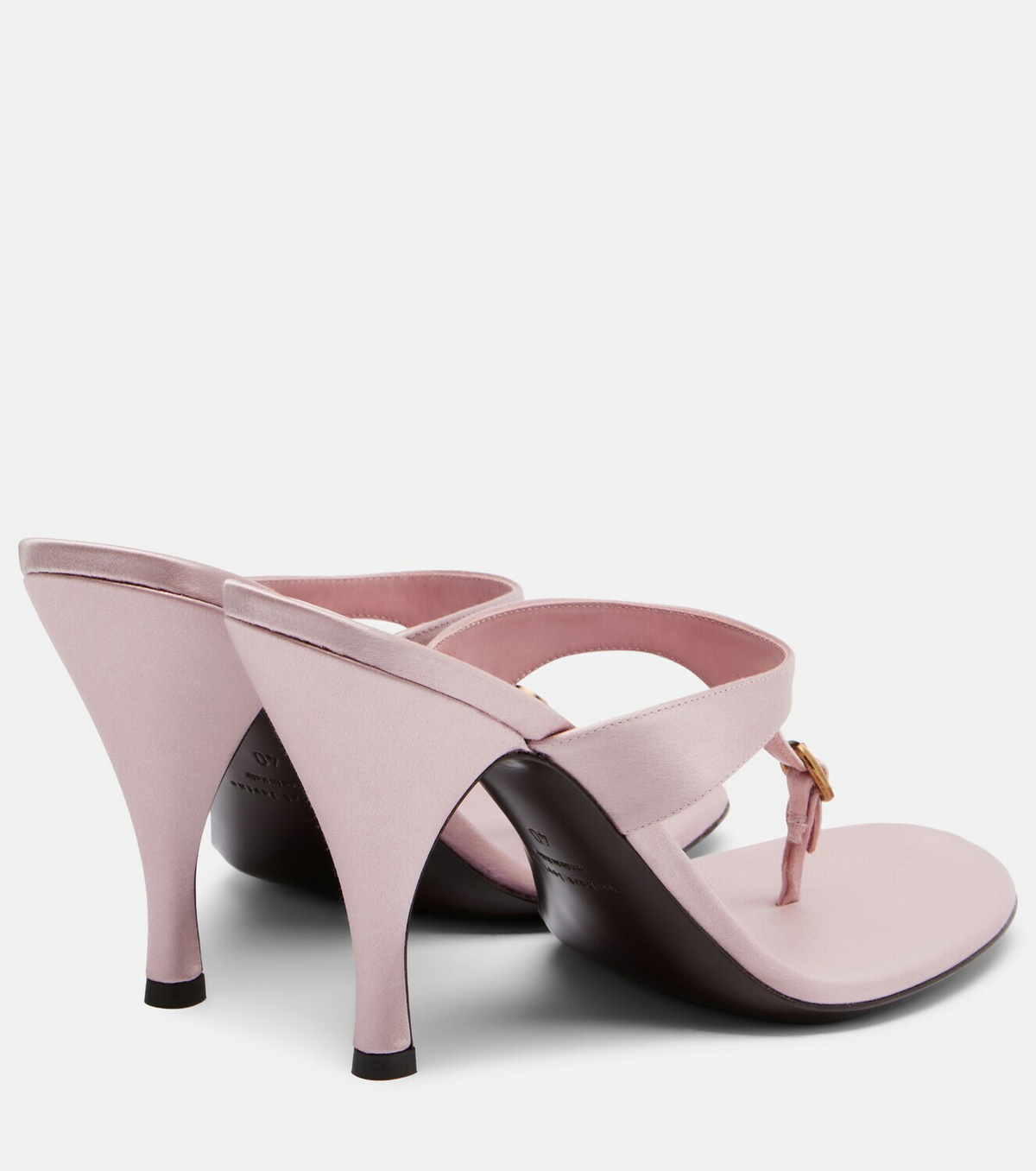 Herbert Levine Kiss And Tell embellished satin thong sandals