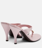 Herbert Levine Kiss And Tell embellished satin thong sandals