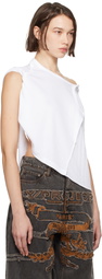 Y/Project White Insert Scarf Tank Top