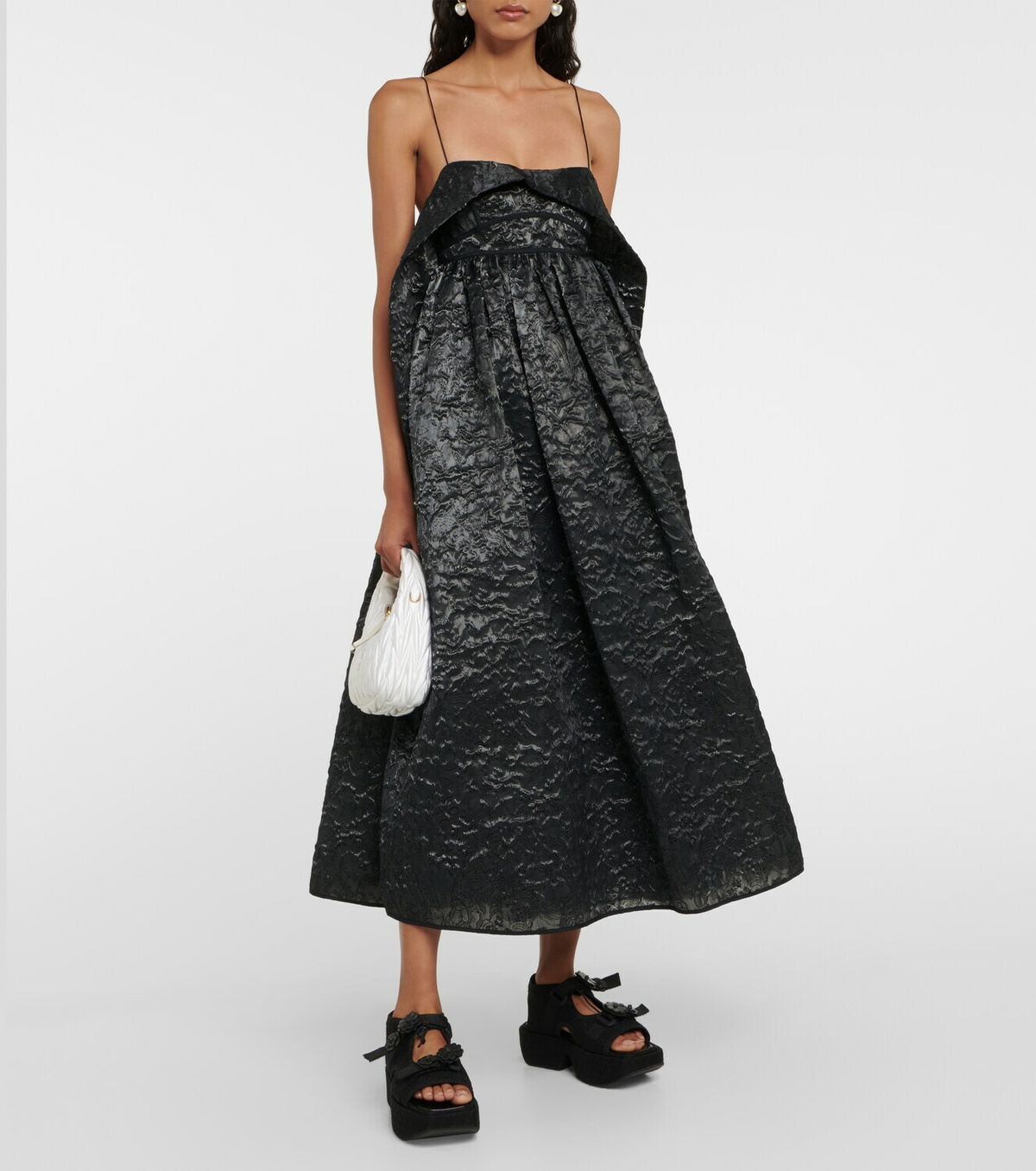 Cecilie Bahnsen Susa matelassé maxi dress