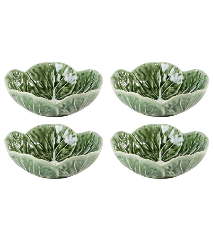 Photo: Bordallo Pinheiro Cabbage set of 4 earthenware bowls