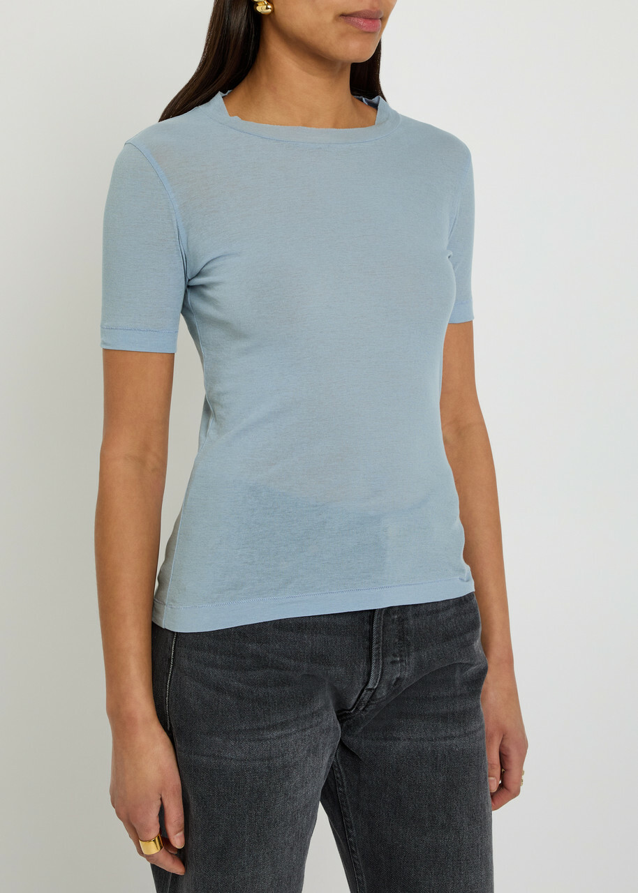B Sides Vivien Cotton T-shirt Light Blue